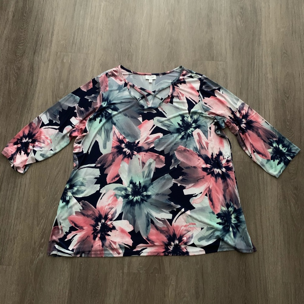 Avenue Floral Top 2X
